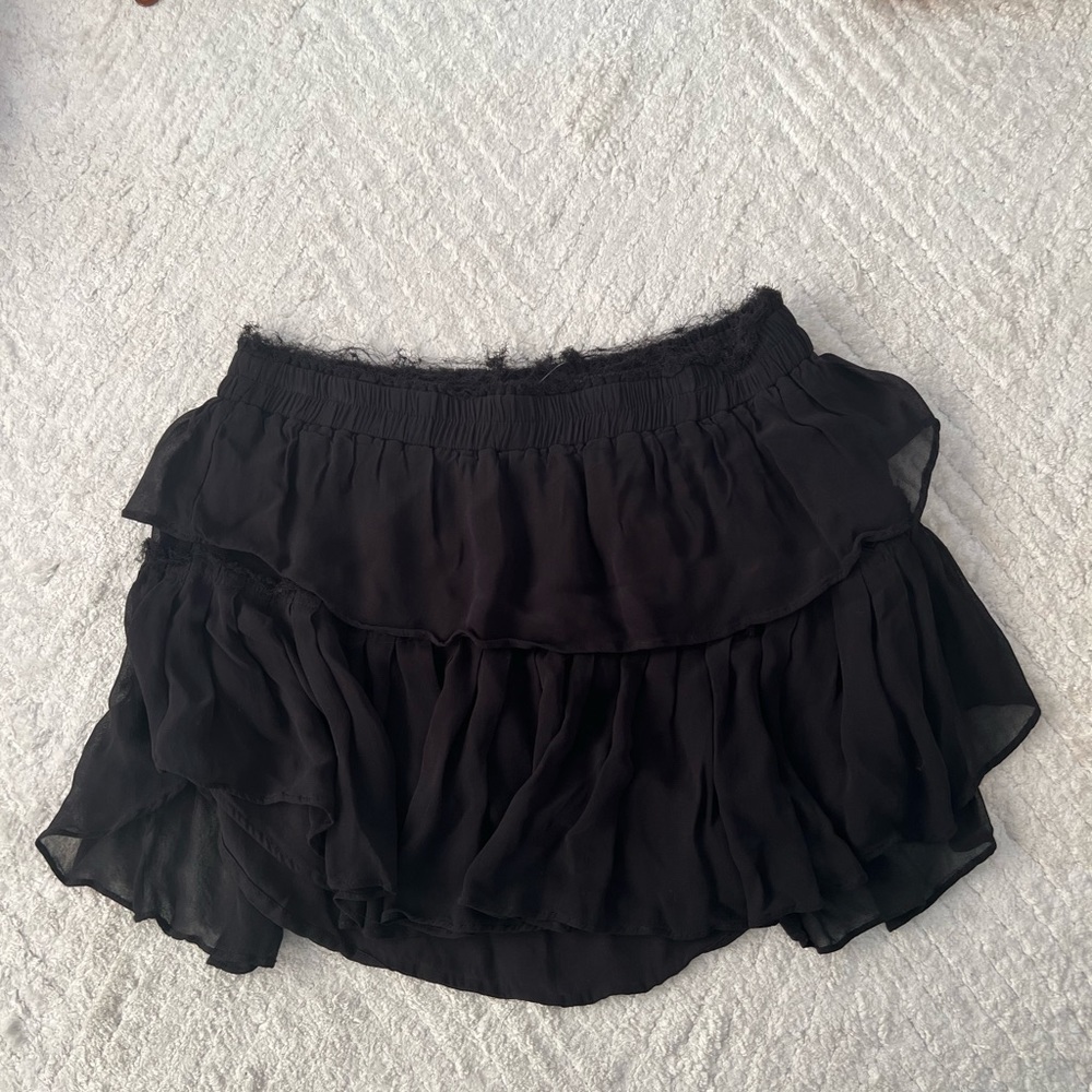 LoveShackFancy black ruffle skirt